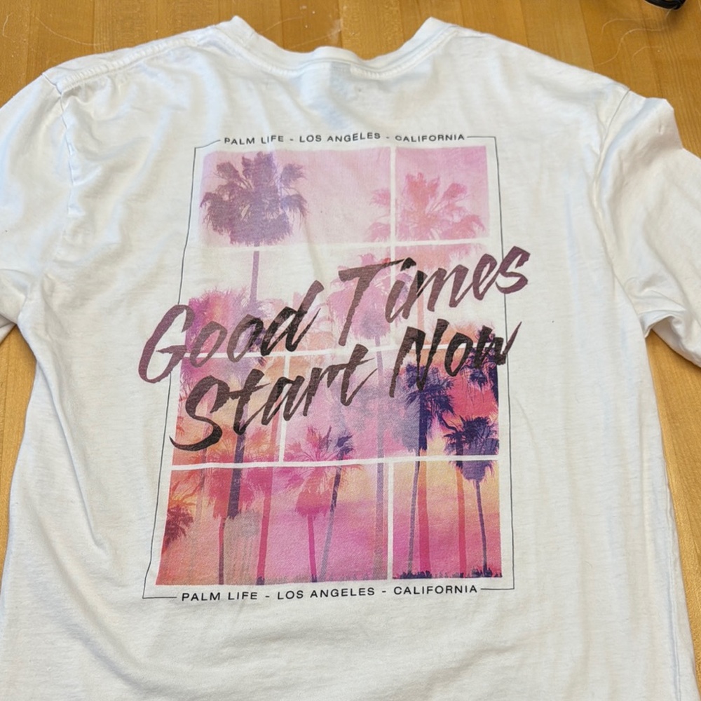 Divided White Short Sleeve Tee Casual Cotton